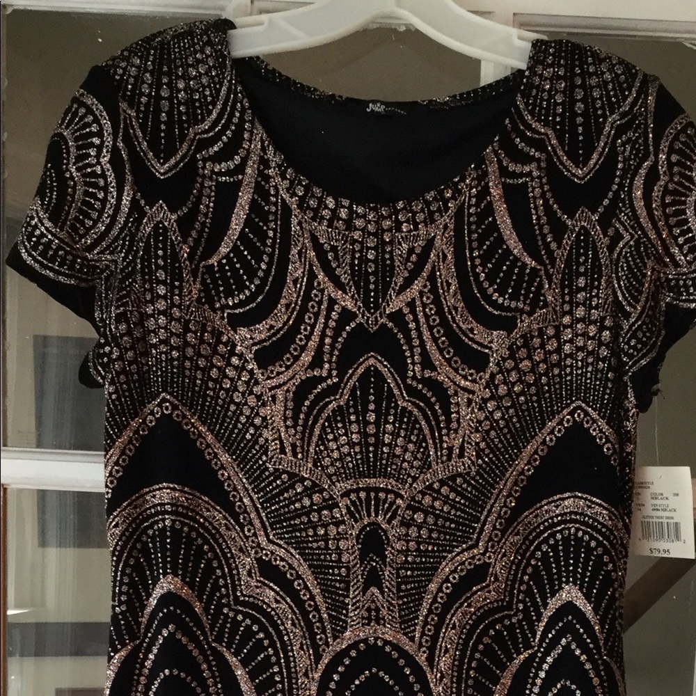 Black and Gold Cocktail Dress